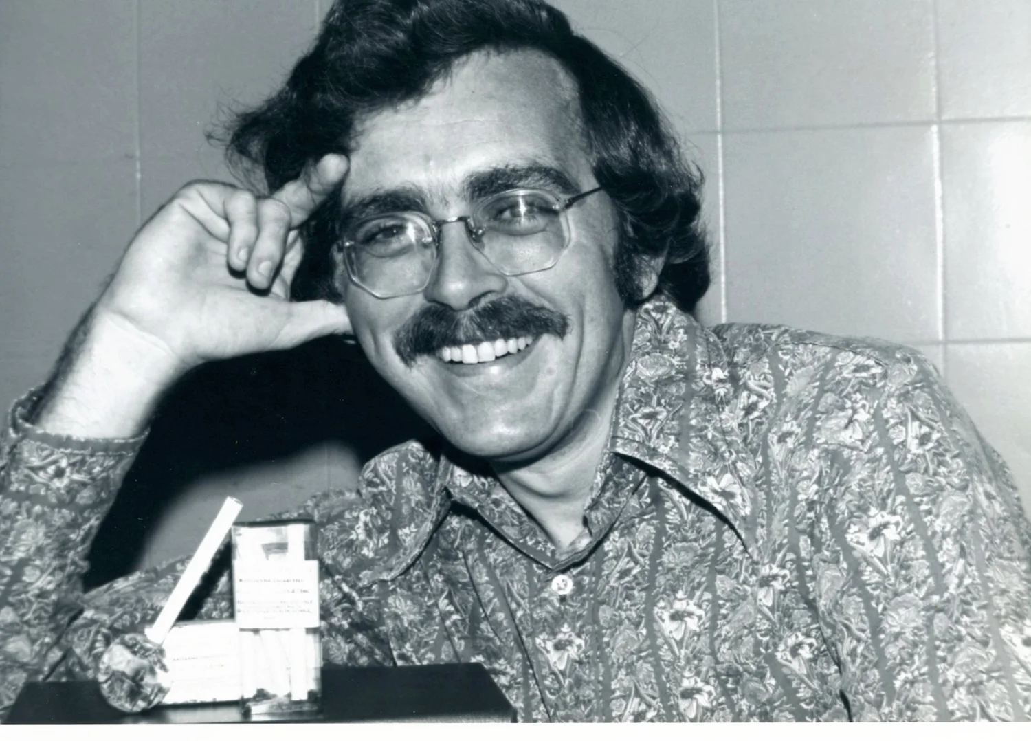 Robert Randall with his first legal supply, November 1976.